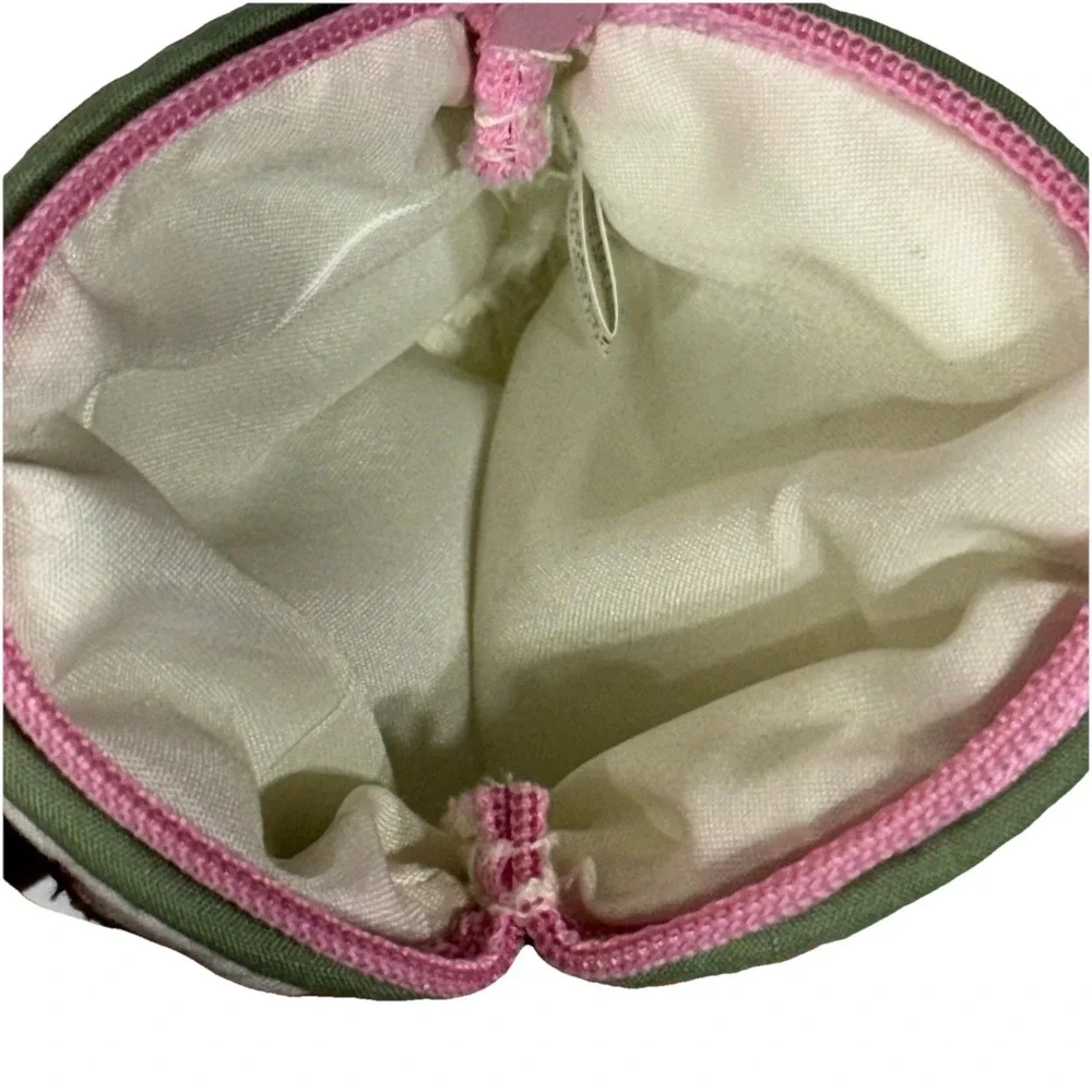 Vintage Embroidered Hibiscus Flower Quilted GrannyCoin Purse Boho‎
